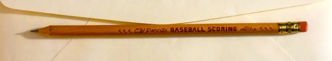 picture of baseball scoring pencil