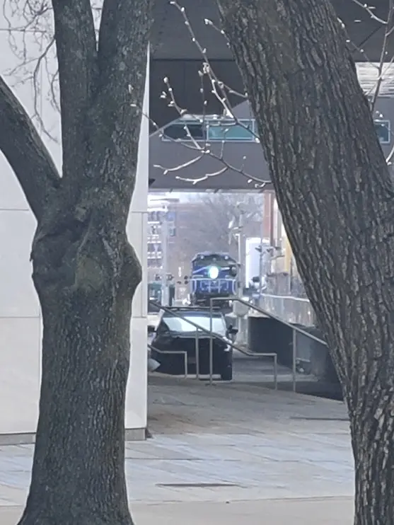 blue gp-40 seen pictured from far away